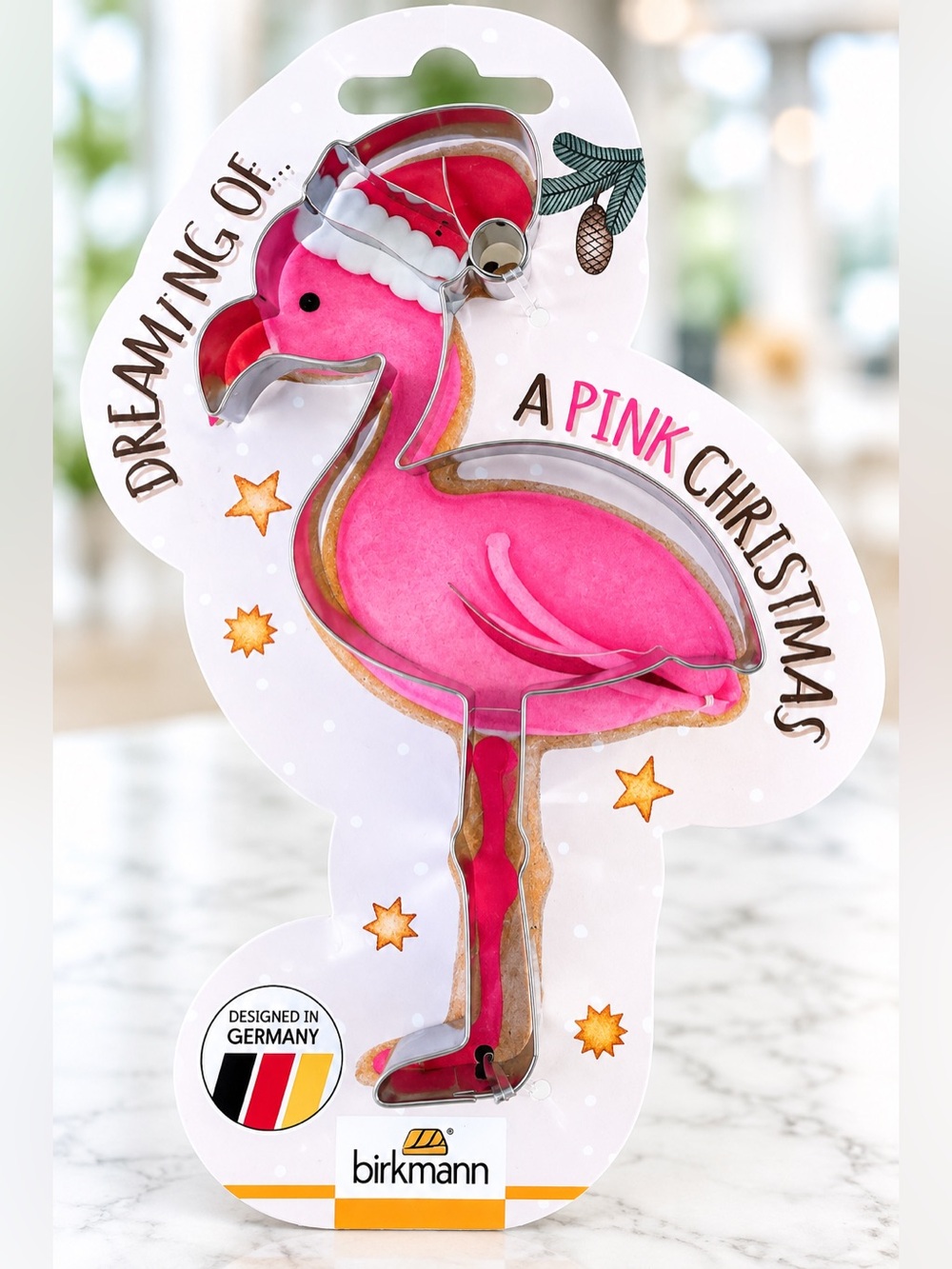 Birkmann Pink Flamingo Christmas Cookie Cutter NWT Germany